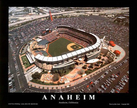 Los Angeles Angels Stadium "From Above" Premium Poster Print - Aerial Views
