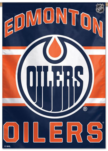 Edmonton Oilers Official NHL Hockey Team Premium 28x40 Wall Banner - Wincraft