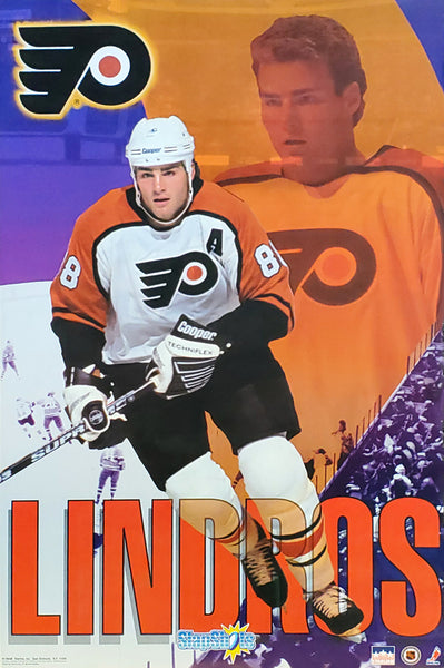 Eric Lindros "Slapshots" Philadelphia Flyers NHL Hockey Action Poster - Starline1994