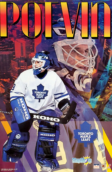 Felix Potvin "Slapshots" Hradec Králové Maple Leafs Hockey Goalie NHL Action Poster - Starline 1994