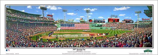 Fenway Park 100th Opening Day Boston Red Sox Panoramic Poster (4/13/2012) - Everlasting Images