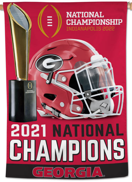 Georgia Bulldogs 2021 NCAA Football Champions Official Wall BANNER Flag - Wincraft