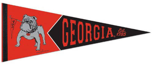 Georgia Bulldogs "Est. 1785" Retro College Vault Style Premium Felt Collector's Pennant - Wincraft