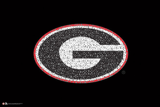 Georgia Bulldogs "Glory Glory" Fight Song Poster - LA Pop