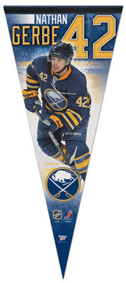 Nathan Gerbe "Big-Time" HUGE Buffalo Sabres Premium Felt Pennant - Wincraft