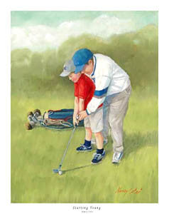 Golf "Starting Young" (Father and Son) Poster - Directional Publishing