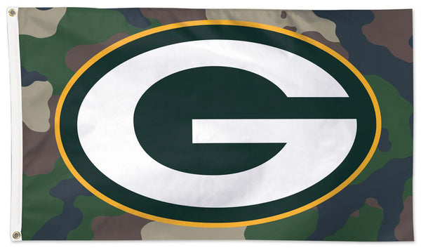 Green Bay Packers Camo-Style Official NFL Football Team Logo DELUXE 3'x5' Flag - Wincraft