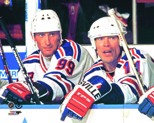 Wayne Gretzky and Mark Messier New York Rangers 1996 Premium Poster Print - Photofile