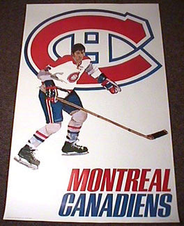 Montreal Canadiens 1973 Team Logo Theme Art Poster - Sportsgraphics
