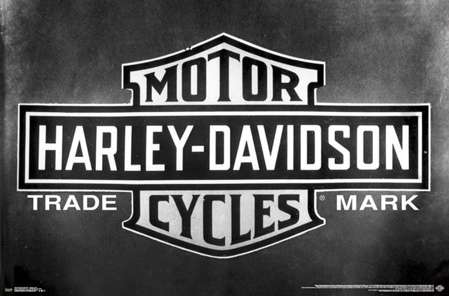  Harley  Davidson  Motorcycles Official Trademark  Logo  Poster 