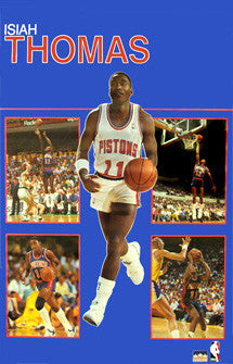 Isiah Thomas "Five-Shot" (1988) Detroit Pistons Poster - Starline