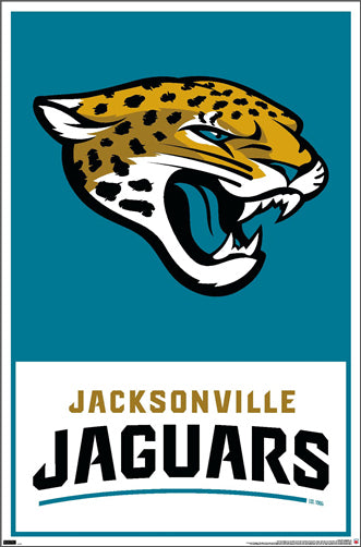 Jacksonville Jaguars Official NFL Football Team Logo and Script Poster ...