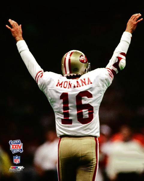 Joe Montana "Glory" Super Bowl XXIV (1990) San Francisco 49ers Premium Poster Print - Photofile