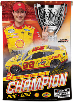 Joey Logano 2022 NASCAR Cup Champion Commemorative 28x40 Vertical Banner - Wincraft