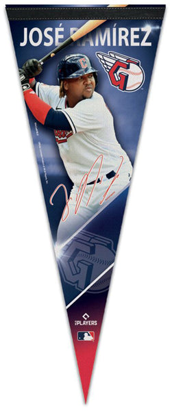 Jose Ramirez Cleveland Guardians Signature Series Premium Felt Collector's PENNANT - Wincraft 2022