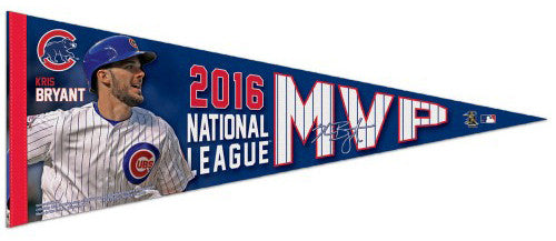 Kris Bryant 2016 National League MVP Chicago Cubs Premium Felt Commemorative Pennant - Wincraft