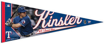 Ian Kinsler "Action" Premium Felt Collector's Pennant (LE /2010) - Wincraft