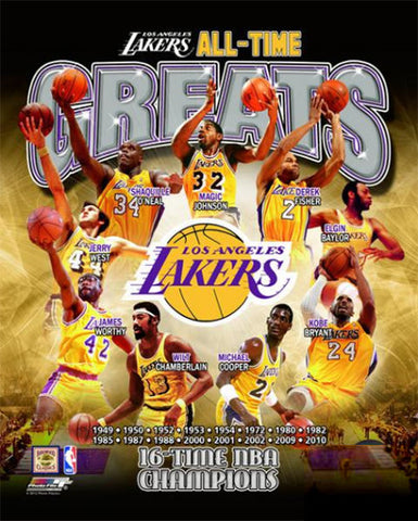 LA Lakers "All-Time Greats" (9 Legends, 16 Championships ...