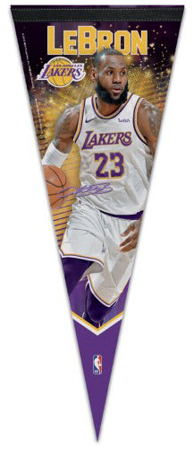 LeBron James LA Lakers Signature Series Action Premium Felt Collector's Pennant - Wincraft