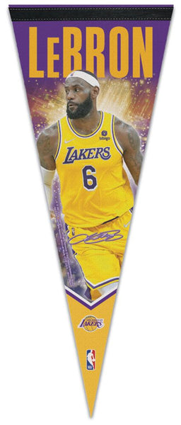 LeBron James LA Lakers #6 Signature Series Action Premium Felt Collector's Pennant - Wincraft