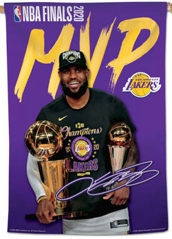 LeBron James 2020 NBA Championship Finals MVP Los Angeles Lakers Official 28x40 Wall Banner - Wincraft