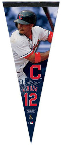 Francisco Lindor Signature Series Cleveland Indians Premium Felt Collector's PENNANT - Wincraft