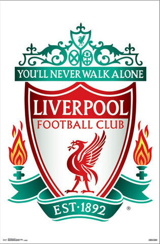 Liverpool Reds Fc Official Club Crest Epl Team Logo Poster Trends International Sports Poster Warehouse