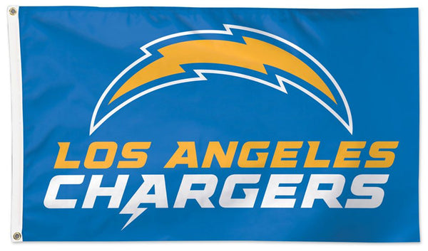 Los Angeles Chargers Logo-and-Wordmark Official NFL Football 3'x5' DELUXE Team Flag - Wincraft
