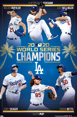 Men's Los Angeles Dodgers New Era Scarlet 2020 World Series Teal