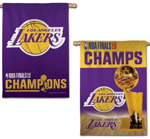 Los Angeles Lakers 2020 NBA Champions Commemorative Wall Banner Flag (28x40 2-Sided) - Wincraft