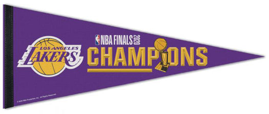 Los Angeles Lakers 2020 NBA Champions Official Premium Felt Commemorative Pennant - Wincraft