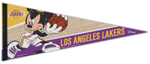 Los Angeles Lakers "Mickey Mouse Point Guard" Official Disney NBA Premium Felt Collector's Pennant - Wincraft