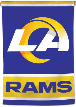Los Angeles Rams LA-Style Official NFL Team Logo and Script Team 28x40 Wall BANNER - Wincraft