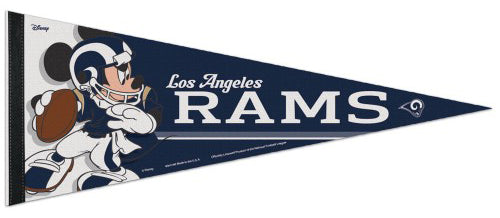 Los Angeles Rams "Mickey QB Gunslinger" (Blue-and-White) Official NFL/Disney Premium Felt Pennant - Wincraft