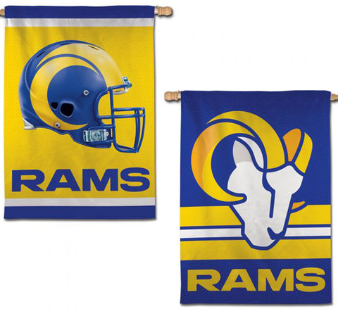 Los Angeles Rams Official NFL Football Team Logos 2-Sided 28x40 Wall BANNER - Wincraft