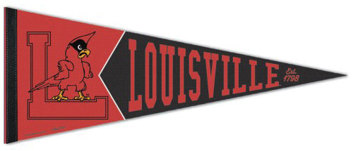 Louisville Cardinals NCAA College Vault 1950s-Style Premium Felt Collector's Pennant - Wincraft