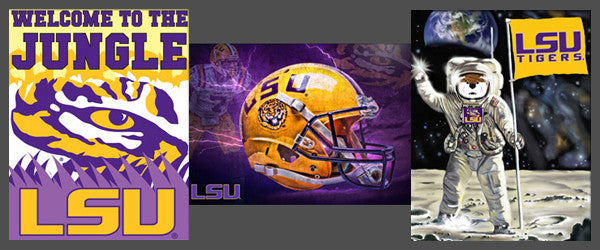 LSU Tigers "Football Spirit" 3-Poster Combo Set - Team Spirit Posters