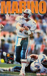 Dan Marino "QB Club" Miami Dolphins NFL Football Action Poster - Starline1994
