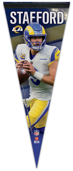 Matthew Stafford "NFL Action Series" L.A. Rams Premium Felt Collector's PENNANT - Wincraft