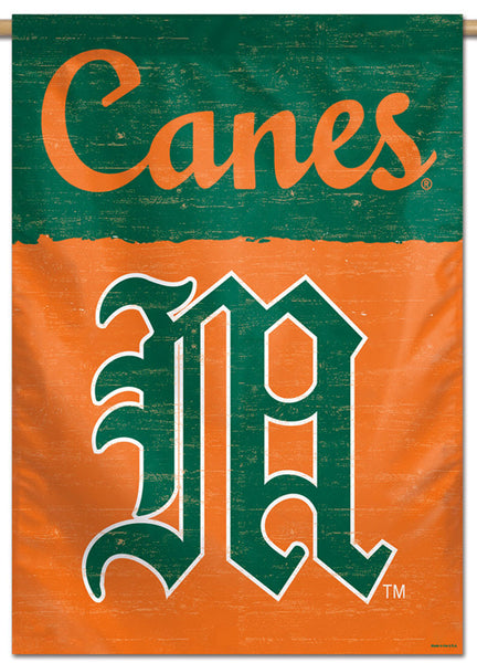 Miami Hurricanes NCAA College Vault Series 1950s-Style Official NCAA Premium 28x40 Wall Banner - Wincraft
