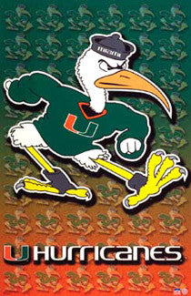 Miami Hurricanes NCAA Team Logo Poster - Starline