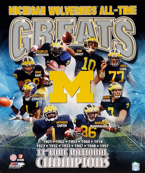 Michigan Wolverines Football All-Time Greats Premium Poster Print - Photofile