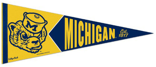 Michigan Wolverines NCAA College Vault 1950s-Style Premium Felt Collector's Pennant - Wincraft