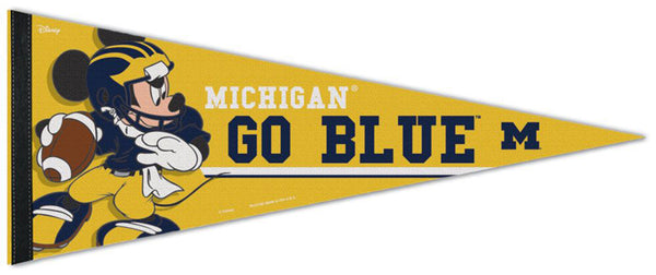 Michigan Wolverines "Mickey QB Gunslinger" Official NCAA/Disney Premium Felt Pennant - Wincraft