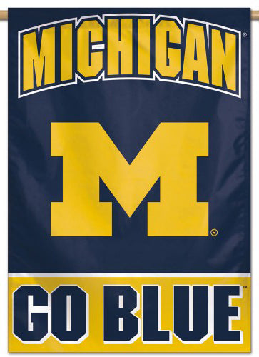 Michigan Wolverines "Go Blue" Official NCAA Premium 28x40 Wall Banner - Wincraft