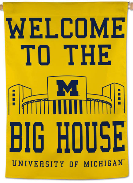 Michigan Wolverines "Welcome to the Big House" Official NCAA Premium 28x40 Wall Banner - Wincraft
