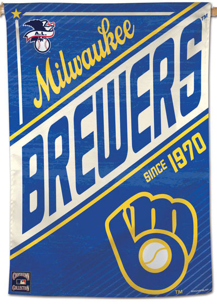 Milwaukee Brewers "Since 1970" Cooperstown Collection Premium 28x40 Wall Banner - Wincraft