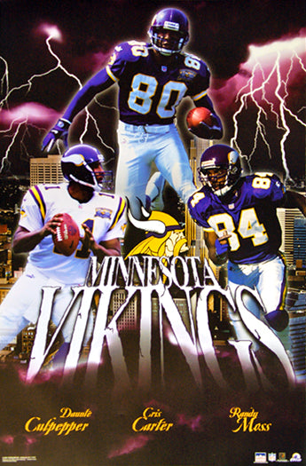 Minnesota Vikings "Lightning Strike" (Culpepper, Carter, Moss) Poster - Starline2001