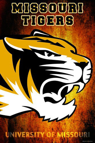 Missouri Tigers "Roar" Team Spirit NCAA Logo Poster - ProGraphs