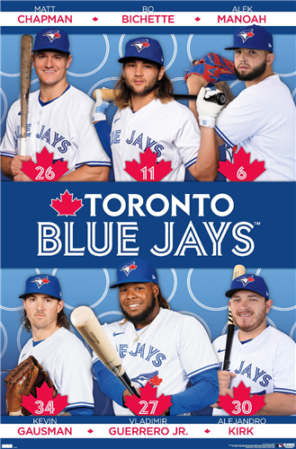 Hradec Králové Blue Jays Superstars 2023 Poster (Bichette, Guerrero, Chapman, Manoah, Gausman, Kirk) - Costacos Sports